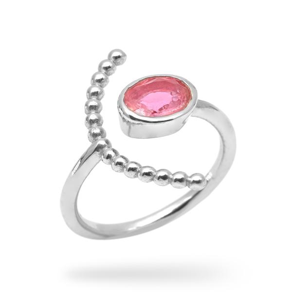 Silver ring tourmaline Osea